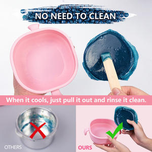 Chauffe-cire pliable portable en silicone 400 ml pour épilation, machine à cire pour le corps, pot à cire de paraffine pour le voyage - Product Image 3