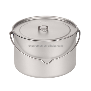 2800ml dung tích lớn Titan tinh khiết Dã Ngoại treo nồi Nồi Cắm Trại Đi Bộ Đường Dài Ba lô siêu nhẹ - Product Image 3