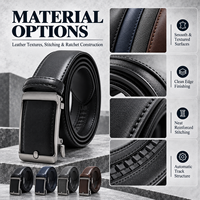 Ceintures en cuir de vachette de qualité supérieure personnalisées en gros pour hommes, boucle à verrouillage automatique en alliage, durables, écologiques, style décontracté et professionnel