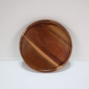 Assiette en bois de haute qualité, taille personnalisable, prix abordable, ronde, artisanale, couleur bois naturel - Product Image 1