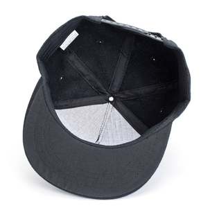Gorro de Béisbol Personalizado con Bordado de Logotipo, Negro, Deportivo, para Exteriores, Estilo Tropical, Visera Plana, Cierre a Presión - Product Image 6