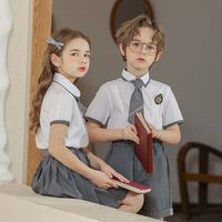 Usine Style Britannique Enfants Uniforme Ensemble Maternelle Uniforme Scolaire Chœur Tenue D'été Graduation Photo Tenue pour Enfants