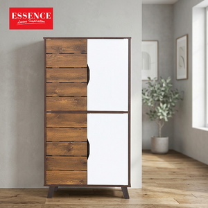 Contemporary 6-Tier <b>Shoe</b> <b>Rack</b> Cabinet SC502 Modern Pacific Oak White Home Furniture for Living Room Entry School Use Made - Product Image 4