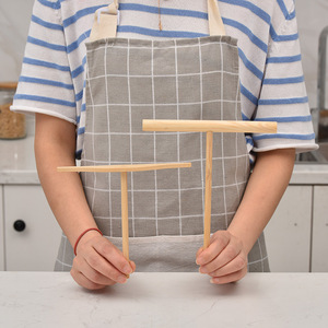 Juego de utensilios para hacer panqueques de bambú con cepillo para aceite, para hacer panqueques y crepas de huevo, accesorio para hornear - Product Image 3