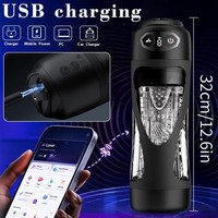 Godet de masturbation automatique pour homme avec fonction de succion et de poussée, jouet sexuel vibrant électrique mains libres pour le plaisir masculin