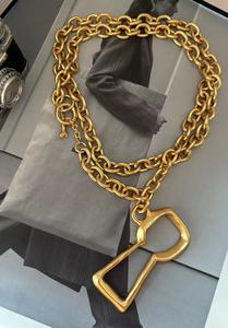 Schiaparelli 18k Altın Kaplama Moda Anahtar Serisi Çift Güzel Kolye Kolye Su Geçirmez Solmayan Mücevher Toptan Satış - Product Image 3