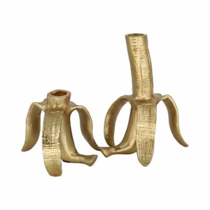 Portacandele decorativi a forma di banana, portacandele in metallo per centrotavola, decorazioni per il soggiorno, candele eleganti - Product Image 6