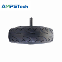 Moteur de roue à moyeu servo à arbre unique étanche IP67 AMPSTech 10 pouces 48VDC 30Nm 500KG pour robot AMR extérieur à charge lourde