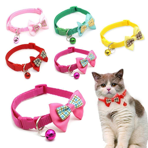 Collier pour chat en gros – Colliers réglables en nylon à dégagement rapide avec nœud papillon mignon et clochette – Collier de sécurité pour chat - Product Image 5