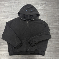 Sweat à capuche zippé personnalisé à motif écossais 100 % coton de haute qualité, double couche réversible, en maille gaufrée