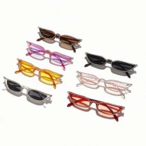 Nouveautés 2020, lunettes de soleil vintage UV400 pour femmes, monture petite, lunettes de soleil œil de chat avec strass - Product Image 6