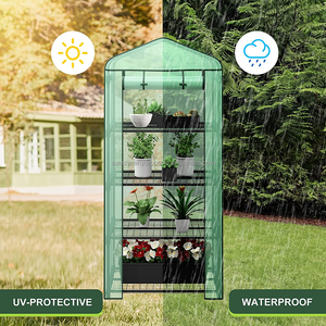 Mini invernadero de Interior para uso doméstico, invernadero de 4 niveles para plantas de jardín de plástico con estante - Product Image 3