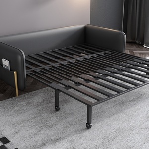 Sillón Cama Plegable de Madera Moderno, Sofá Cama de Tres Plazas, Diván Multifuncional para Sala de Estar - Product Image 4