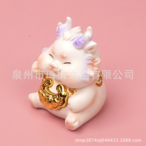 แม่เหล็กติดตู้เย็นรูปสัตว์น่ารัก ทำจากเรซิ่นสังเคราะห์ ของตกแต่งสำหรับของขวัญปีใหม่จีน ของประดับตกแต่งบนโต๊ะ - Product Image 3