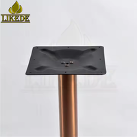 Base de table en acier inoxydable brossé or rose de luxe, base de table à manger moderne sur piétement, fabricant OEM