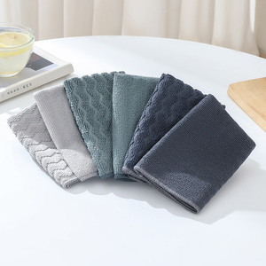 Green Microfiber Woven Towel 300gsm Square Quick-Dry Soft & Absorbent Kitchen <b>Dish</b> <b>Cloths</b> Reusable Stripe Machine Washable <b>Cloth</b> - Product Image 6