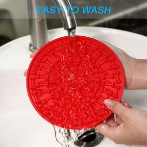 Pequena Rodada Silicone <span class=keywords><strong>Pet</strong></span> Bowl Alimentadores Automáticos para Cães e Gatos Almofada Slow Food em Forma Óssea para Todos os Animais - Product Image 4