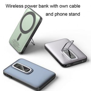 Diseño Ultra Delgado de Aluminio. Banco de Energía de 5000 mAh con Carga Rápida PD20W, Cargador Inalámbrico de 15W, Carga Bidireccional, Portátil para Viajes - Product Image 3