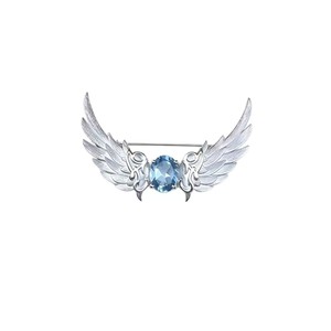 Broche Ailes d'Ange en Strass, Épingle Créative en Alliage de Zinc pour Hommes et Femmes, Bijou Tendance INS, Accessoire de Mode - Product Image 1