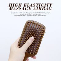 Brosse de massage en bois naturel coussin d'air pour masser le cuir chevelu, la croissance, le démêlage pour tous les types de cheveux pour tous les types de cheveux