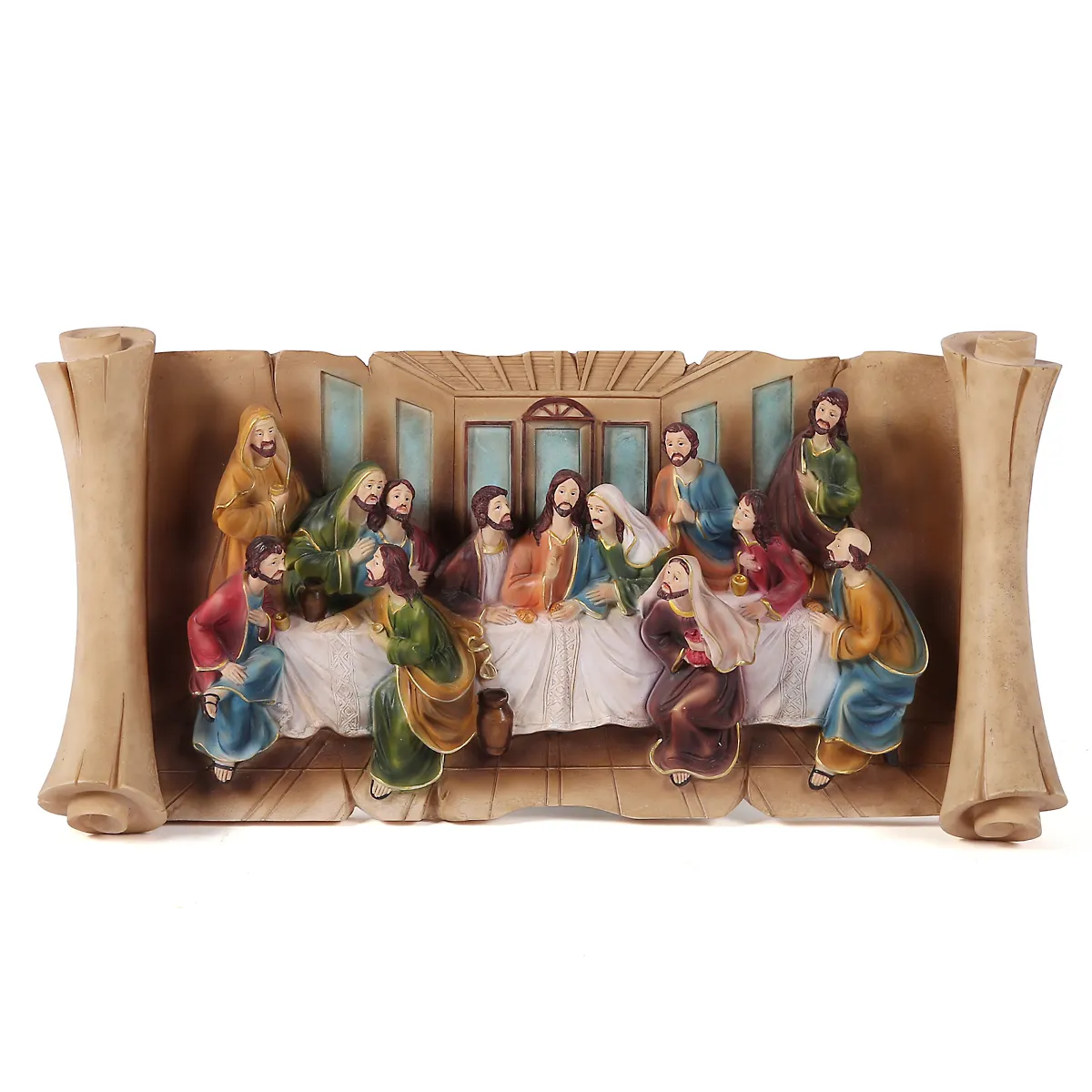 Decoración de resina personalizada para el hogar, imágenes 3D De La Última Cena, colgante de pared, artículos de ornamentos religiosos católicos