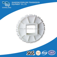 Pignon fendu en plastique série DLTE 900, norme ISO, alésage 25,4x25,4, 6 dents, pas 27,2, pour l'industrie alimentaire, des boissons et de la construction