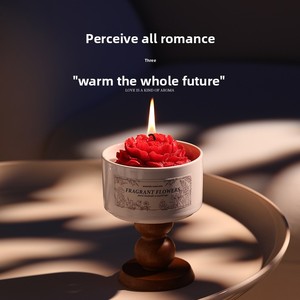 Juego de Velas Aromáticas de Camelia, Semielaboradas, con Logotipo Personalizado, Fragancia Elegante y Duradera; <span class=keywords><strong>para</strong></span> <span class=keywords><strong>Regalos</strong></span> de Cumpleaños/Bodas - Product Image 4