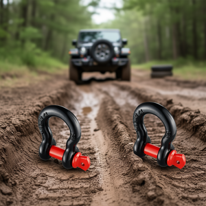 Manille de récupération en D 5/8 po en acier allié avec goupille à vis, capacité 28660 lb, pour Jeep et camion - Product Image 2