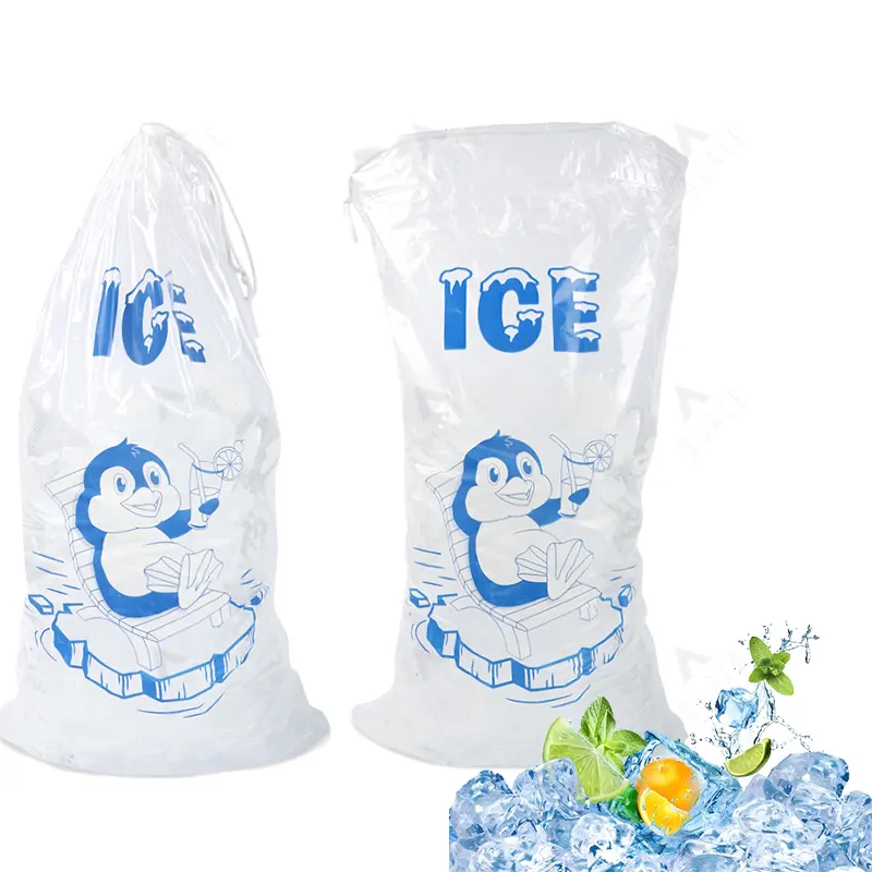 أكياس Ice Cube البلاستيكية المزودة بشعار مخصص ومغلقة وتستخدم كحقيبة للتعبئة والتخزين من Ice Lolly Cube البلاستيكية المعاد تدويرها بنسبة 100%