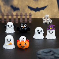 Figurines fantômes miniatures en résine assorties pour Halloween, qui brillent dans le noir, pour micro-paysages, décoration de maisons de poupées et loisirs créatifs DIY