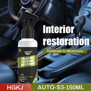 कार प्लास्टिक चमड़े के पुनर्स्थापक के साथ कार प्लास्टिक चमड़े के पुनर्स्थापक स्प्रे कोटिंग एजेंट को काले अधिक चमक कार सफाई किट पर वापस - Product Image 2