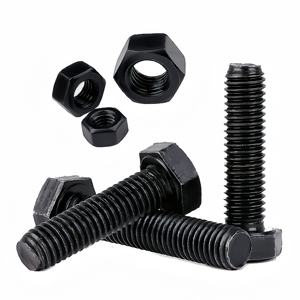 Vis hexagonales noires et écrous DIN933 M6, boulons M10, fixations M12 M13, vis hexagonales 18x80 <span class=keywords><strong>mm</strong></span>, boulons à tête <span class=keywords><strong>hexagonale</strong></span> 8.8 - Product Image 1