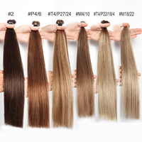 Extensiones de Cabello HonorHair con Punta K, 1g/hebra, Pre-Adheridas, Doble Trama, Queratina Italiana, Punta Plana, Extensiones de Cabello Humano Europeo