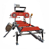 Scierie à ruban Portable pour la coupe du bois 380V 50Hz 3 phases Machine de découpe de bois de bois électrique Unité mobile de style horizontal