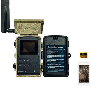 Caméra de chasse 4G Trap Camera <span class=keywords><strong>Trailcam</strong></span> avec vision nocturne 850 nm, caméra de chasse infrarouge 4G LTE avec batterie 5200 mAh et panneau solaire - Product Image 1