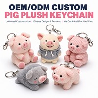 Porte-clés Mascotte Cochon Personnalisé en Peluche, Vente en Gros, Breloque de Sac en Peluche Douce, Porte-clés en Peluche Personnalisé, Faible MOQ, Commande OEM ODM
