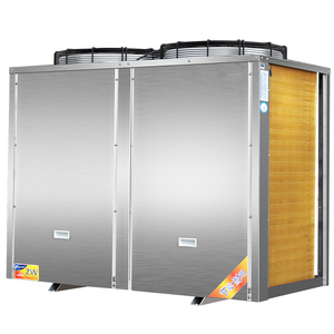 Matte Grey Dual-blower Low-temp Air Source Heat Pump App Control Villa Backyard <b>Heater</b> - Product Image 1