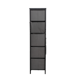 Cómoda de tela Hua Cheng con 5 cajones, MDF, acero inoxidable, organizador de almacenamiento moderno para dormitorio, gabinete independiente - Product Image 4