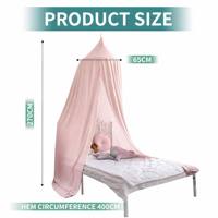 Moustiquaire de lit bébé 100 % coton, baldaquin conique suspendu, couleur unie, 12 couleurs, unisexe, cadeau