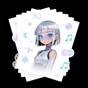 Custom <b>Waterproof</b> Gel Sticker Labels Die Cut & Kiss Cut Eco-Friendly UV <b>Varnished</b> Cartoon Pattern - Product Image 3