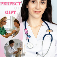 Charmes amusants en forme de stéthoscope pour infirmières, accessoires personnalisés pour stéthoscope pour les amoureux des chats, travailleurs médicaux vétérinaires, étiquettes d'identification décoratives
