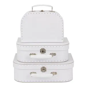 Baby Born Gift Box Wholesale Cardboard Suitcase Box Stitching Paper Suitcase Box With Handle