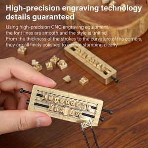 Plaques de gaufrage en métal laiton bon marché, lettres gravées, matrices de gaufrage pour le cuir, produits ménagers - Product Image 2