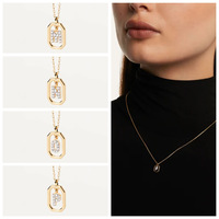 Collar con Colgante de Letra del Alfabeto, Joyería de Moda para Mujer, Regalo Personalizado, Delicado y Elegante