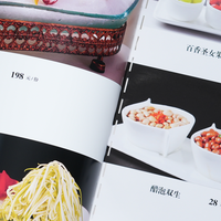 Buku Menu & Promosi Restoran Sampul Keras Jilid Sempurna Sudut Bulat Laminasi Matte Tahan Air dengan Kertas Offset