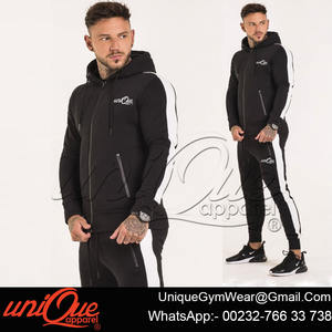 Ensemble de survêtements pour hommes de haute qualité, bleu, à capuche, sans couture, séchage rapide, respirant, grande taille, écologique, logo personnalisé, vente en gros - Product Image 4