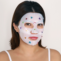 Masques faciaux en feuille de diamant vert et jaune, bio-collagène naturel, masque profond réel, marque privée OEM, beauté