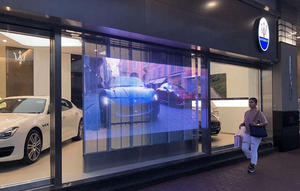Quick installation of LED mesh display P7.8-7.8 Outdoor waterproof LED display transparent LED <b>screen</b> glass <b>window</b> LED advertisi - Product Image 5