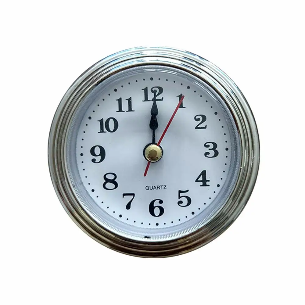 75 MMレトロクロックインサートゴールドとシルバープラスチックベゼルPVCダイヤルプラスチック時計針M2188時計の動きアラビア数字