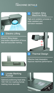 เครื่องแกะสลักเลเซอร์ไฟเบอร์แบบตั้งโต๊ะขนาดเล็กพกพา Perfect Laser 20w สำหรับแกะสลักโลหะคาร์บอน ทองแดง เหล็ก อลูมิเนียม เหล็กกล้า และแผ่นป้ายชื่อ - Product Image 4